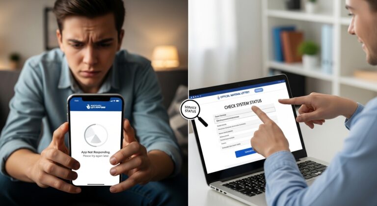 is the national lottery app down